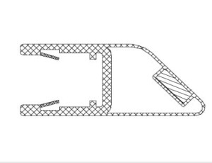 RIHO 562020028 uszczelka magnetyczna na szybę 8mm 180 stopni L2010