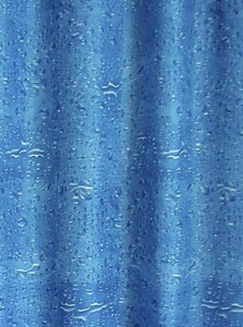 *Duschy 622-32 Water niebieska zasłona prysznicowa 180x200cm