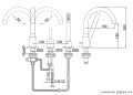 Kohlman MAXIMA QB241M bateria wannowa 3-otworowa
