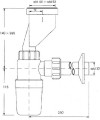 McAlpine HC2PO Syfon pisuarowy mimośrodowy z uszczelką wargową 2x32mm