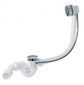 McAlpine HC31M-S1-1M Zestaw odpływowo-przelewowy wannowy z odejściem 40/50mm z mechanizmem autom.1000mm pokrętło ABS CHROM