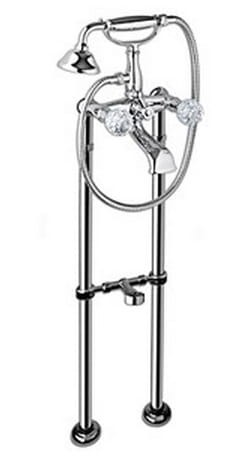 Giulini G. 3900N Odessa bateria wannowa stojąca z zestawem natryskowym, pokrętła Swarovski