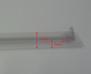 *Radaway Uszczelka płetwa dolna do drzwi prysznicowych, parawanów na szybę 6mm, L1000mm 007-106401300, 007-106401400***