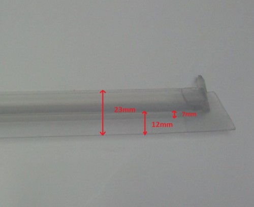 Uszczelka płetwa dolna do drzwi prysznicowych, parawanów na szybę 6mm, L812mm 