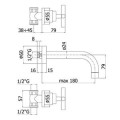 Quattro bateria umywalkowa podtynkowa L-175mm chrom QTV003CR