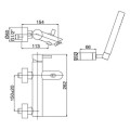 LIGHT bateria wannowa z zestawem natryskowym LIG023ST