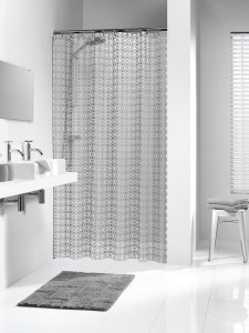 *Sealskin Hammam 210861318 zasłonka prysznicowa 180x200cm srebrna