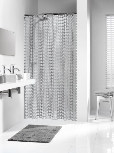 Sealskin Hammam 210861318 zasłonka prysznicowa 180x200cm srebrna
