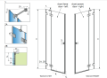 Radaway Essenza Pro White DWJ 1000x2000 lewe drzwi prysznicowe