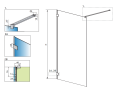 Radaway 10103085-04-01 Essenza Pro White Walk-in 85cm rysunek techniczny